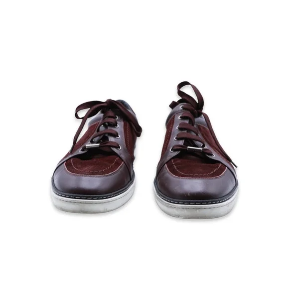 Jimmy Choo Men's Burgundy Suede Sneakers - Used - Size 45
